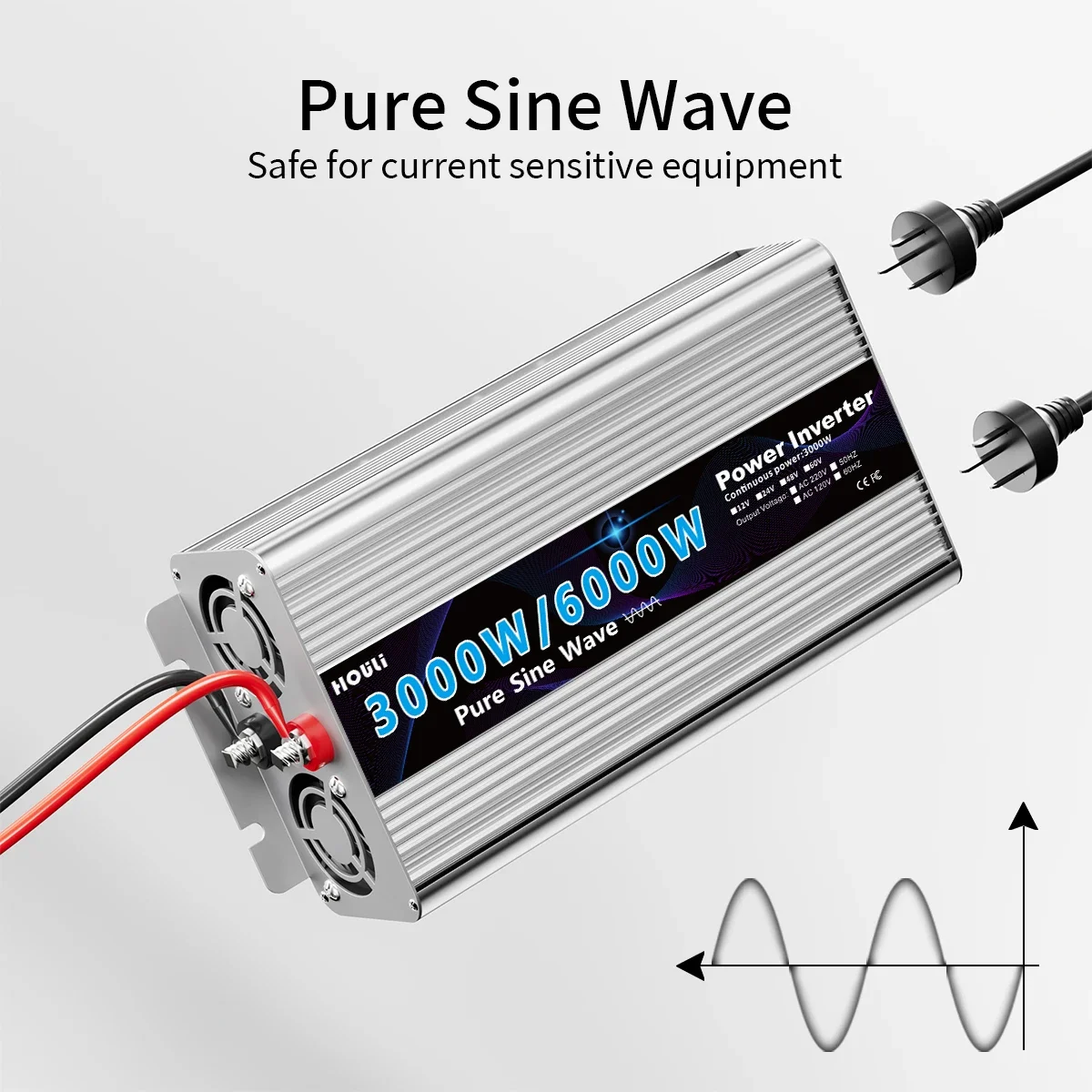 【2026】HOULI 2000W~8000W Pure Sine Wave Inverter | 12V/24V DC To 220V AC Converter For Car RV Solar System