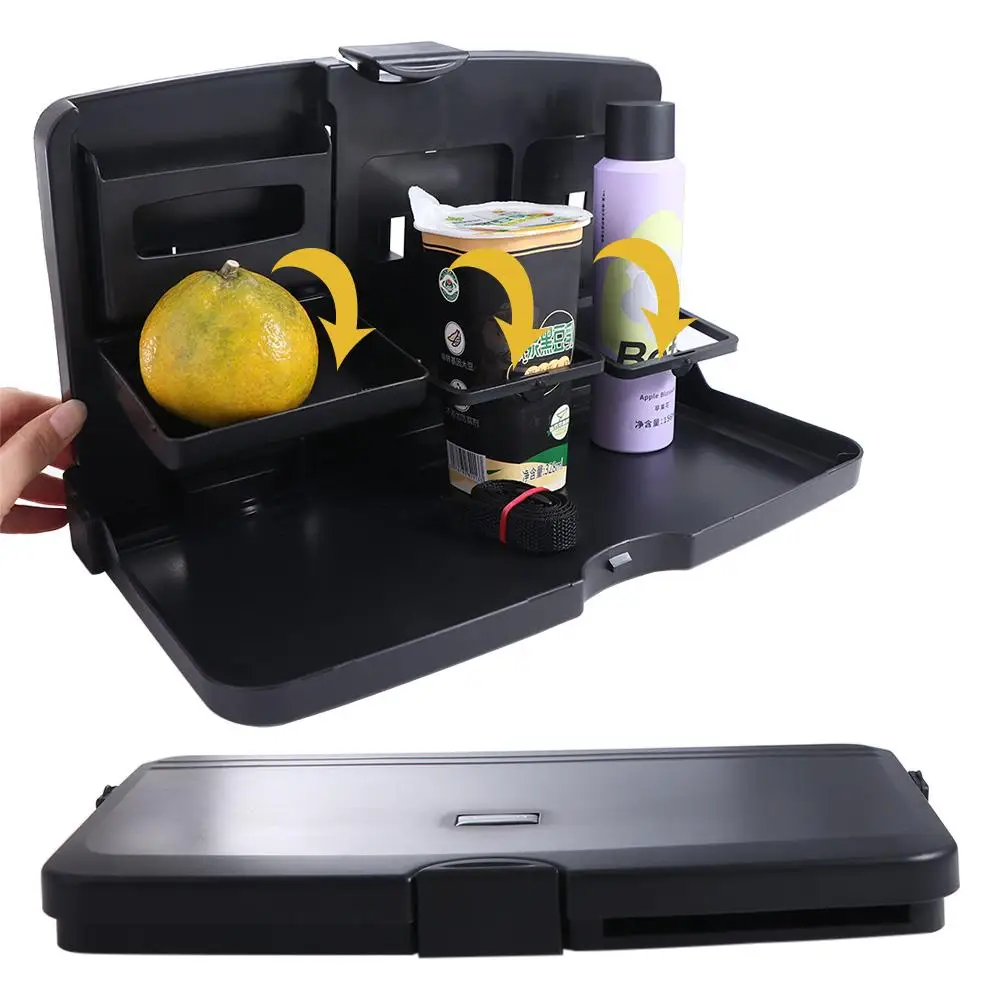 

Multi-functional Car Kit Dining Tray Foldable Stable Car Drink Cup Holder Large Capacity Durable