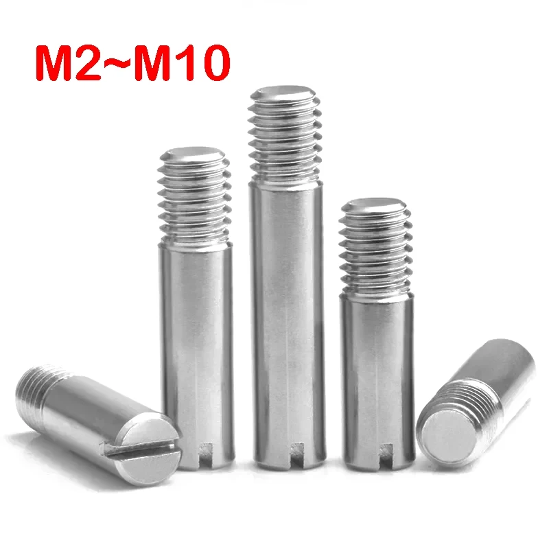 M2 M2.5 M3 M4 M5 M6 M8 M10 Slotted External Thread Cylindrical Pin 304 Stainless Steel One-Word Groove External Thread Pins