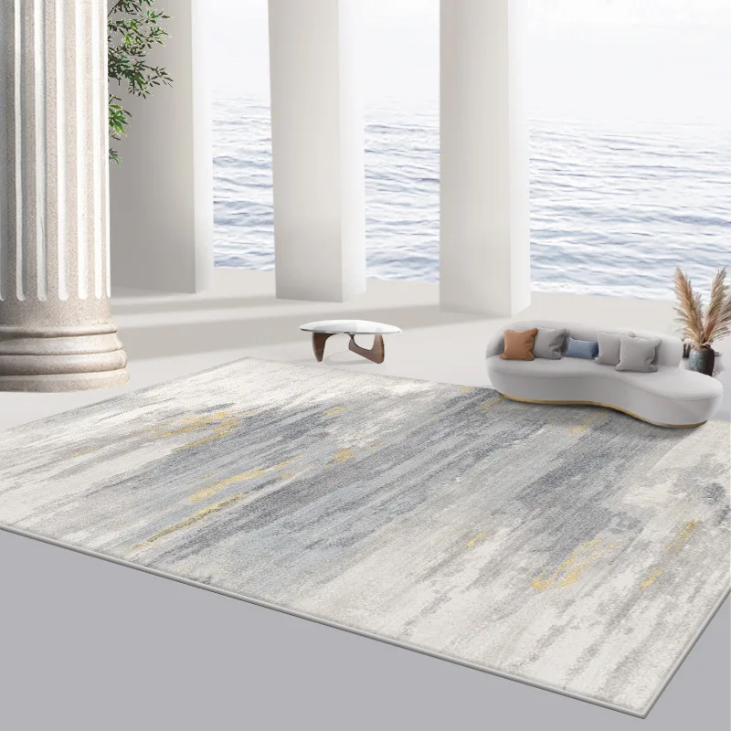 

For Wabi Sand Wind Imitation Cashmere Carpet Living Room Coffee Table Blanket Bedroom Household Japanese Simple Abstract Floor M