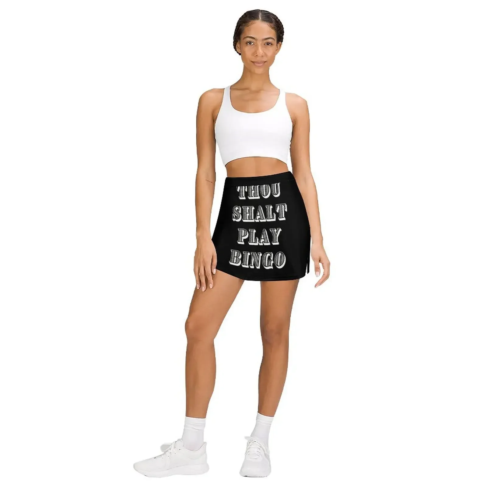 Thou Shalt Play Bingo Mini Saia Fairy Core midi saia para mulheres moda roupas coreanas