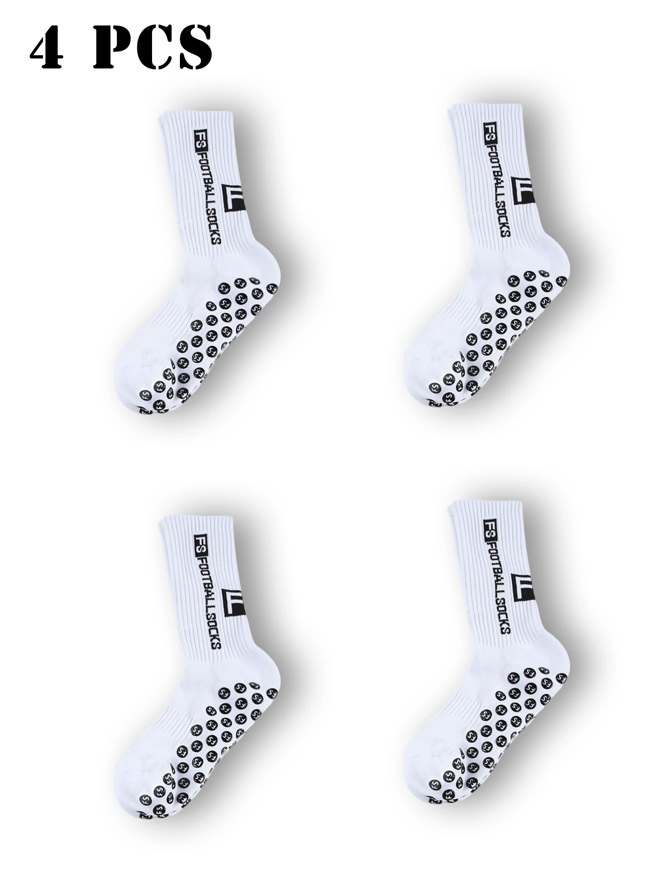 

4 пары мужских спортивных футбольных носков, спортивные носки с ручкой, противоскользящие баскетбольные носки, резиновые нескользящие мягкие хлопковые футбольные носки