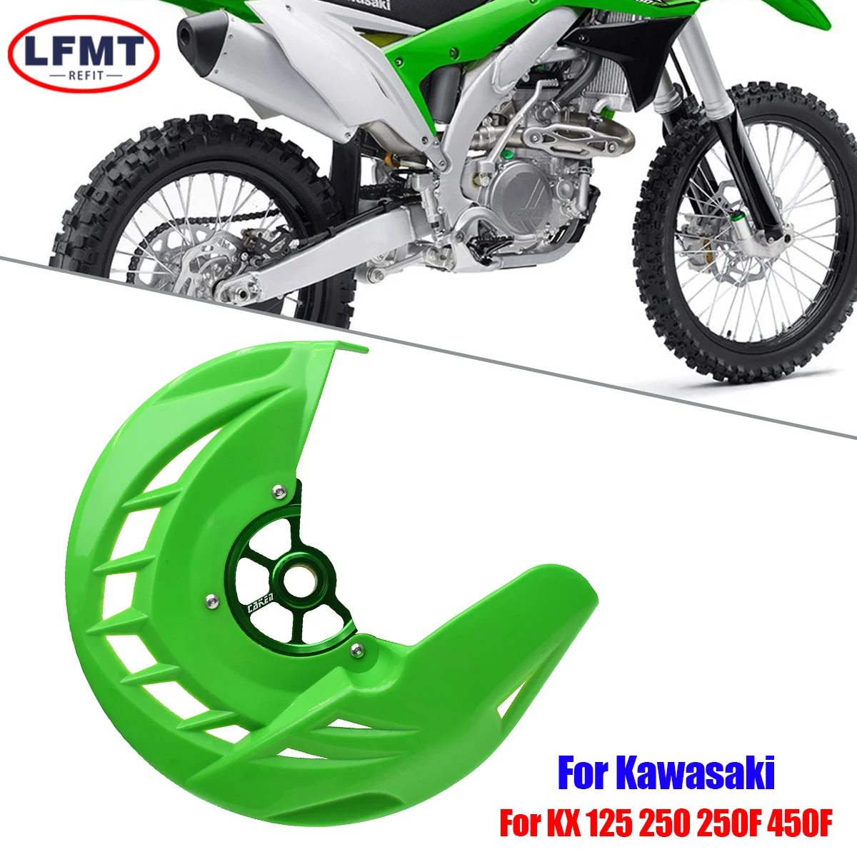 Für Kawasaki Motocross 20mm CNC Vordere Bremsscheibe Schutz teile KX125 KX250 2006 2007 2008 KX250F KX450F 2009-2020 KLX450 2010-2019