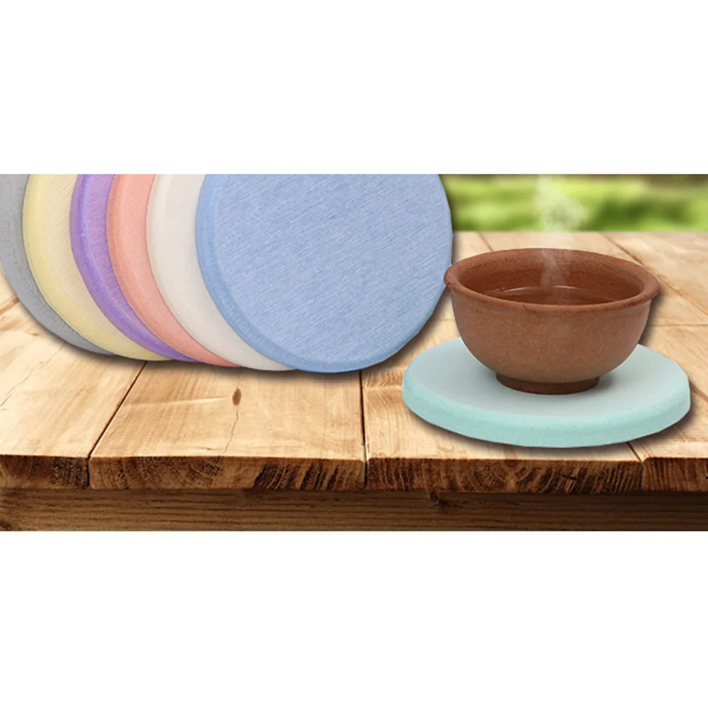 

4Pcs Absorbent Non-Slip Diatom Coasters Round Cup Mats Solid Color Table Protectors for Home Cafe Restaurant Diatom Coasters