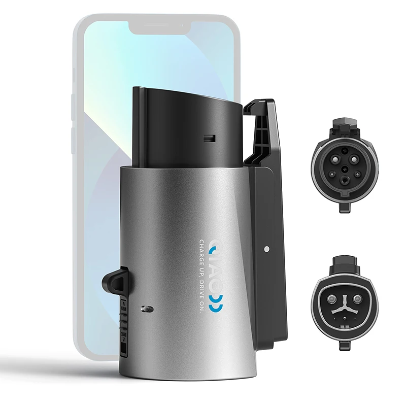 QIAO Electric Vehicle Adapter Charging For Tesla to Type1 / J1772 EV Car Charger Connector Conversion Gun Socket Max 80A, 250V