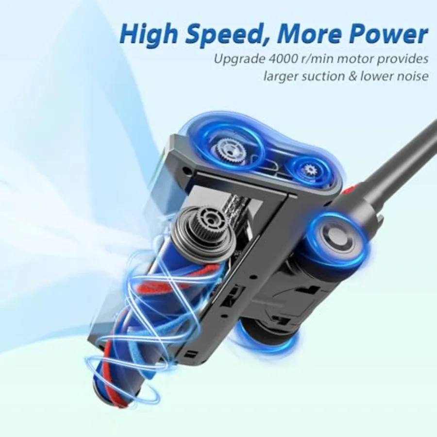 2 Replacement Vacuum Cleaner Heads for Dyson V7/V8/V10/V11/V15 Anti-Tangle Motor-Driven Brush Roll with LED Light Dust Detectio