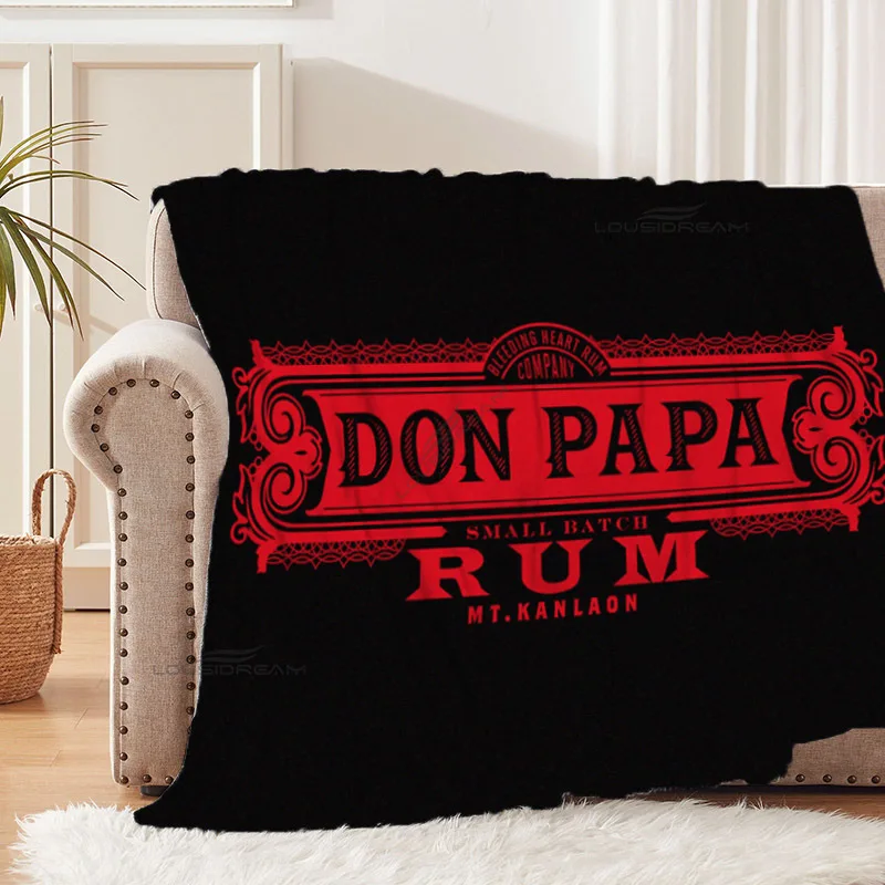 Don Papa Rum Wine Art Patterns Blanket Animals Flannel Blanket Cosy Lazy Couch Cover Blanket Super Soft Sheet Mattresses