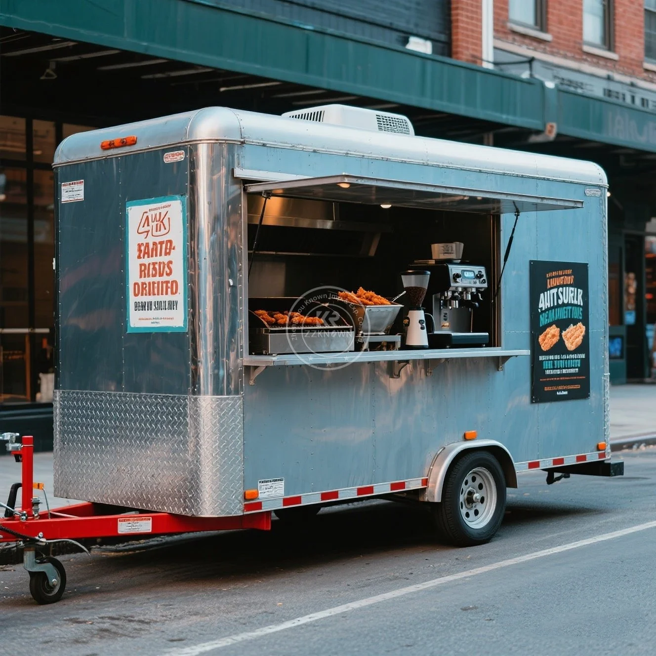 

Customized Mobile Ice Cream Cart Catering Truck Food Vending Food Trailer American Standard Concession Food Truck