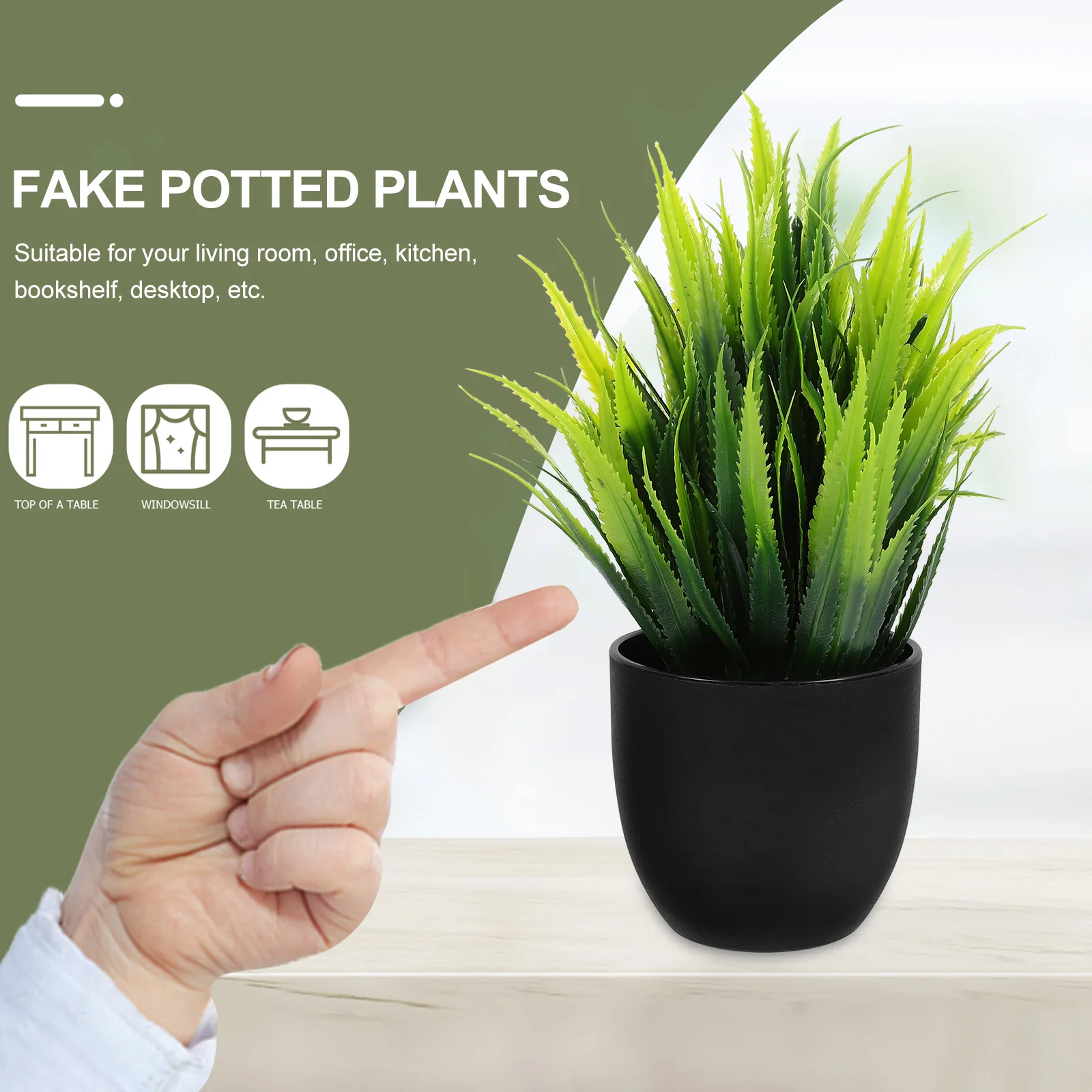 

4pcs Realistic Artificial Bonsai Potted Plants Fake Greenery Vivid Decorative Ornament For Home Hotel Restaurant Decoration