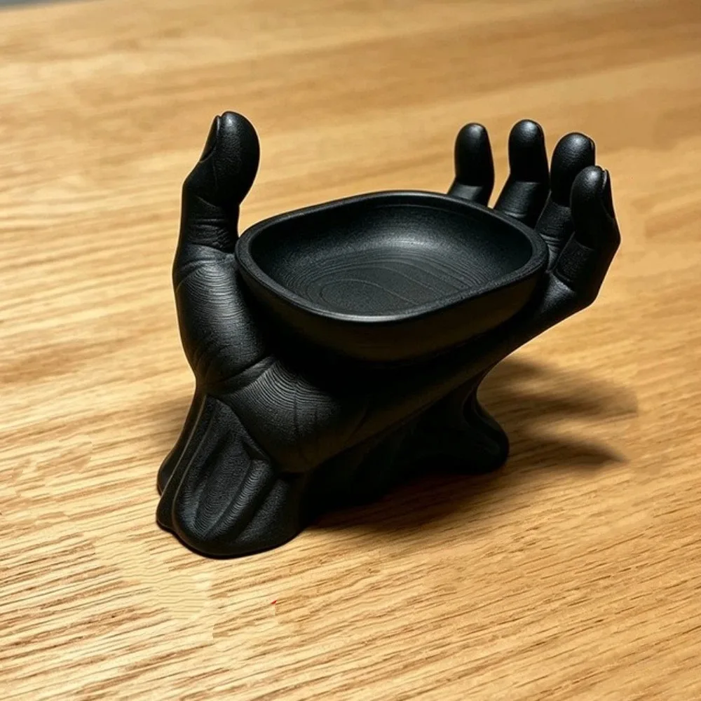 Craft Open Palm Palm Jewelry Storage Tray 3D Printed Multi-purpose Hand Sculpture Plastic Hand Shape Tray Vanity