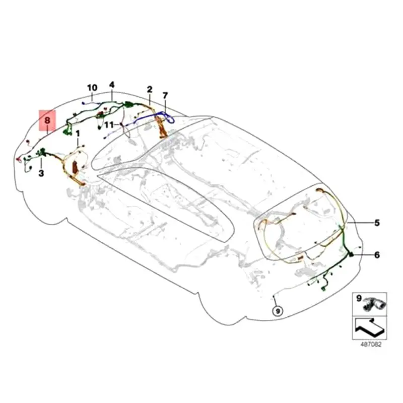 Stablize Car Front Bumper Electric Eye Harness For BMW X1 E84 X1 20DX N47 X1 23DX Body Radar Cable Front PDC Wire Set 6112923652 view 2