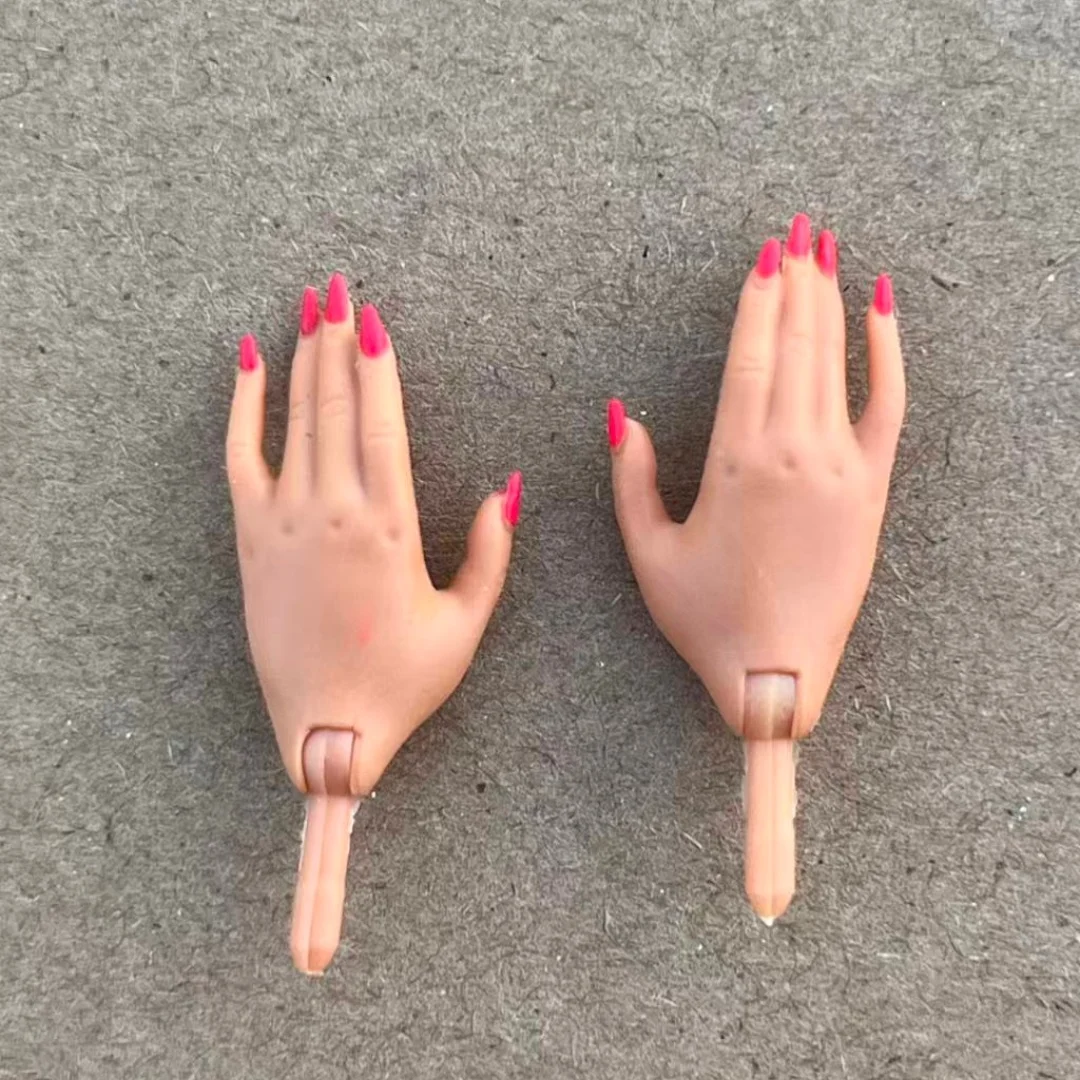 Big Fashion Sister Doll Hands With Polish Nail Colors Brown White Beige Black Doll Replacements Hands Original LOL Doll Parts