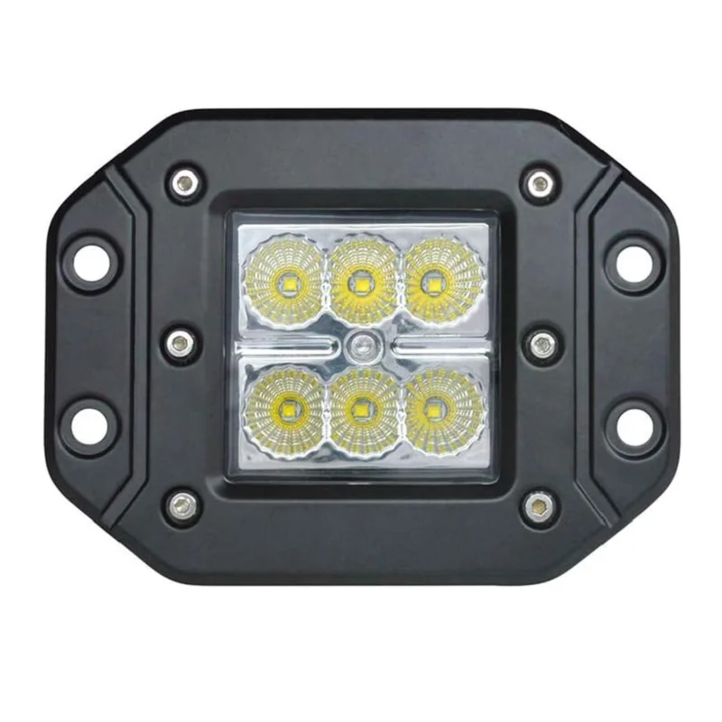 2PCS 18W Flush Mount LED Light Pods Upgraded Spot Flood Combo Beam LED Work Light Backup Light Reverse Light  for lada niva Lamp