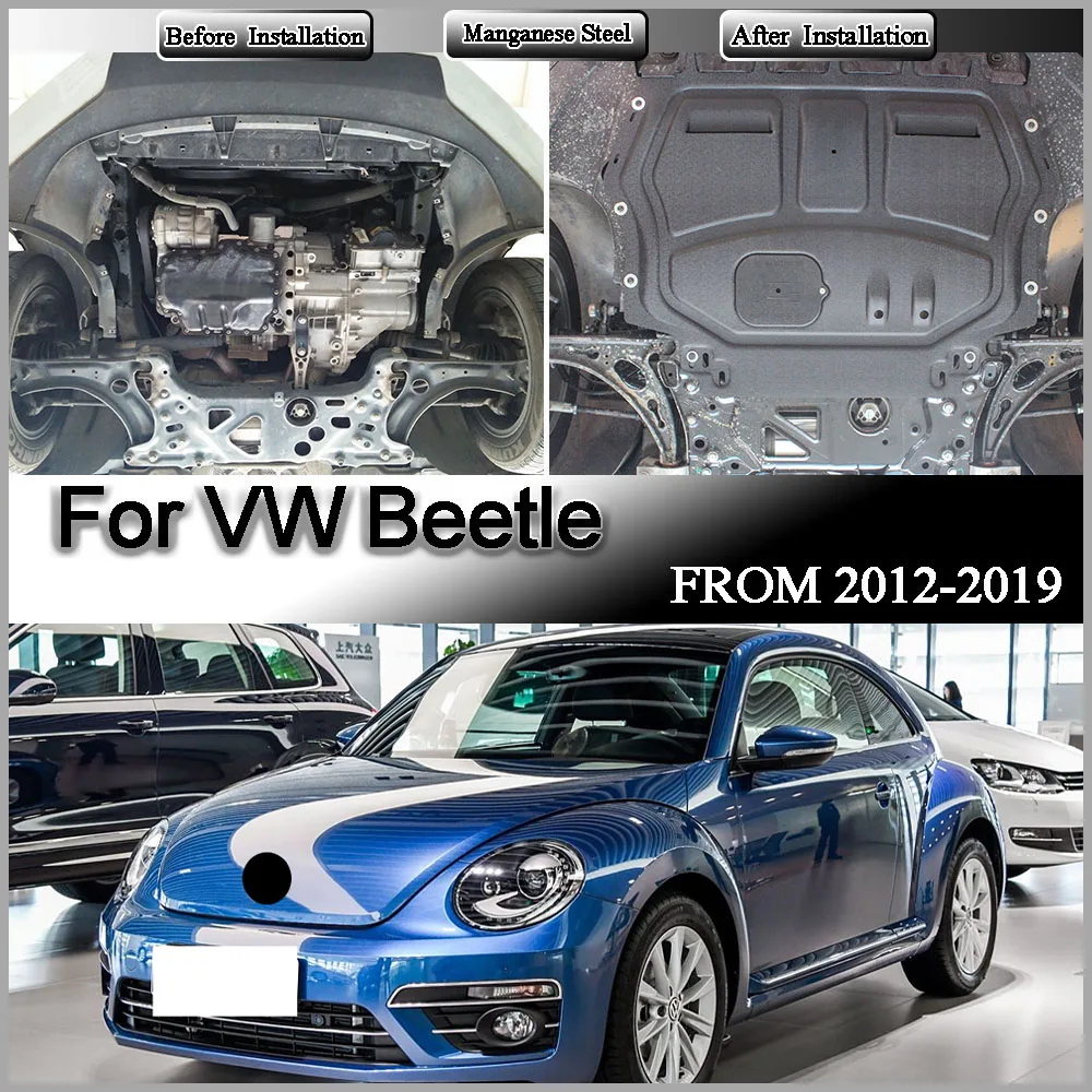For VW Beetle 2012-2019 1.2T 1.4T Under Engine Guard Splash Shield Mud Fender Cover Plate Fender Mudguard Protector