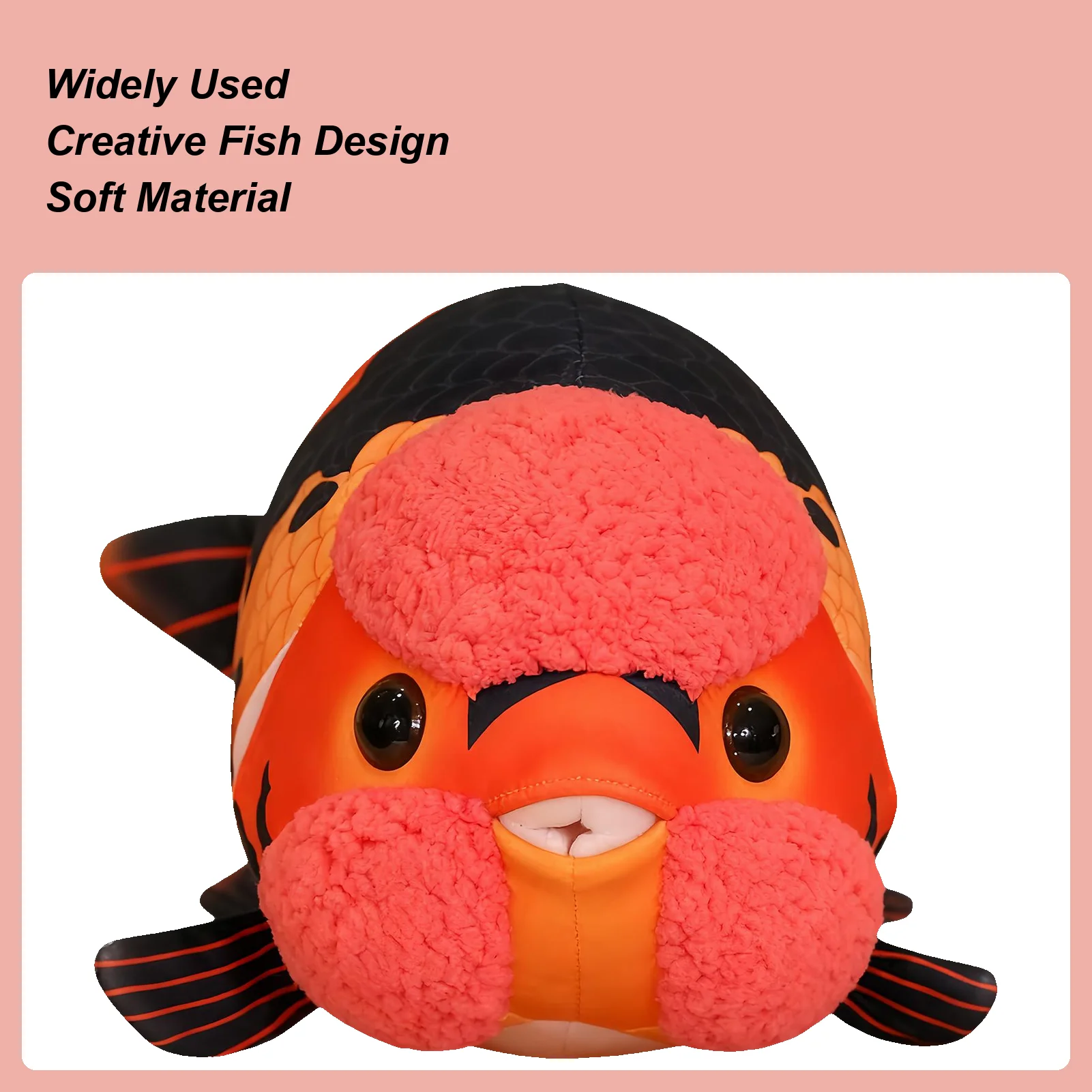 

Stuffed Fish Plush Toy 3D Plush Ranchu Carp Animal Pillow Fish Stuffed Doll Pillow For Kids Adults Nursery Home Desktop Sofa