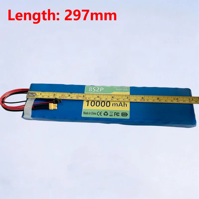 29.6V, 18650, 10Ah, 10000mAh High Power 8S2P Lithium-ion Battery, Suitable for Bicycle and Scooter Batteries,
