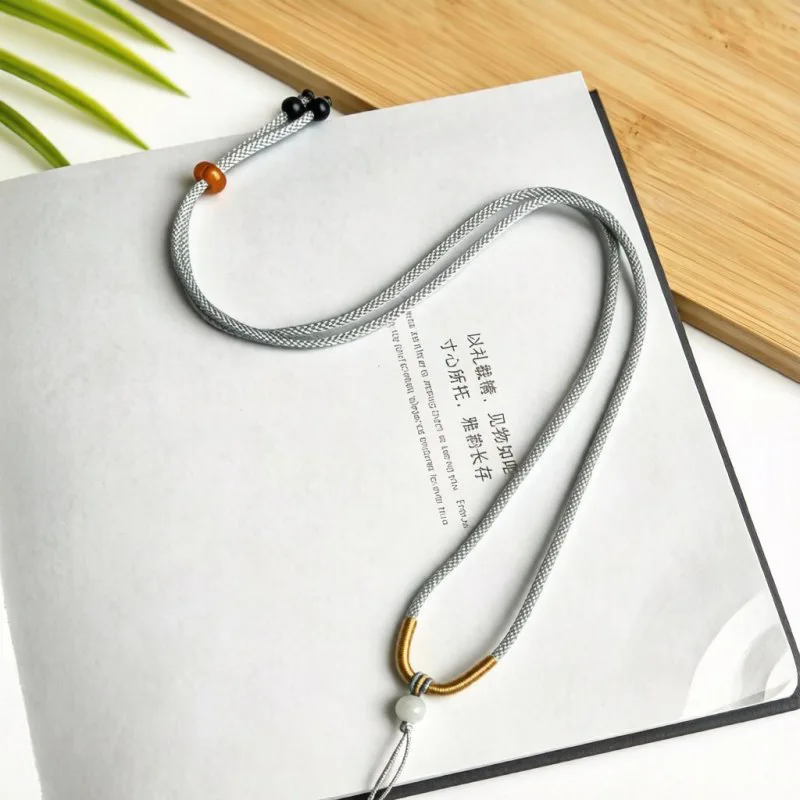 Ruyi Necklace Rope, Adjustable Pendant, Hanging Rope, Jade Stationery, Beeswax Crystal, Antique Gold Pendant, Panging Neck rope