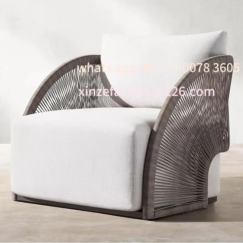 

Customizable Combination Garden Creative Hotel Courtyard Villa Room Open-air FurRattan Sofa Outdoor Leisure Balcony Three-piece