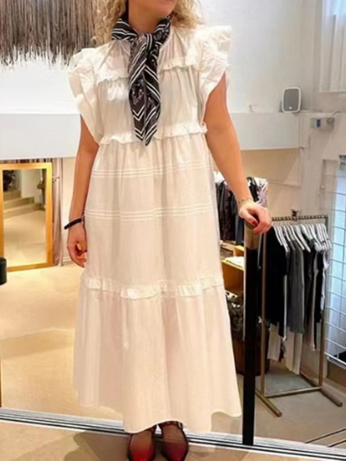 Summer Vaion Sle Loose Women's Dr Pure Color Svel Floral  Hooded Dr Casual Comfortable Cotton Dr