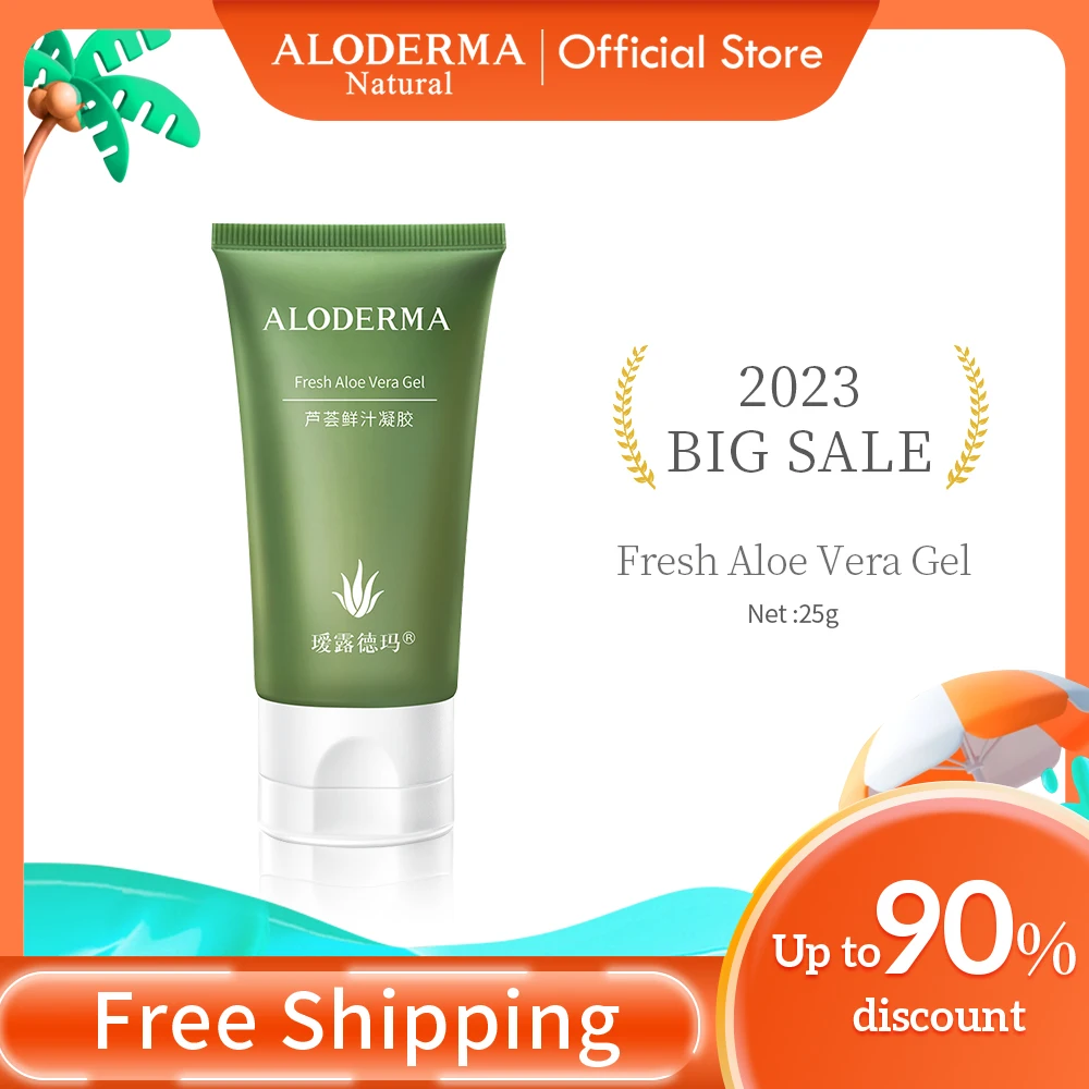 ALODERMA Organic Pure Aloe Vera Gel 25g,80g,114g,200g for Moisturizing Cream Sunburn Gel Sleeping Mask Soothing Lotion 1