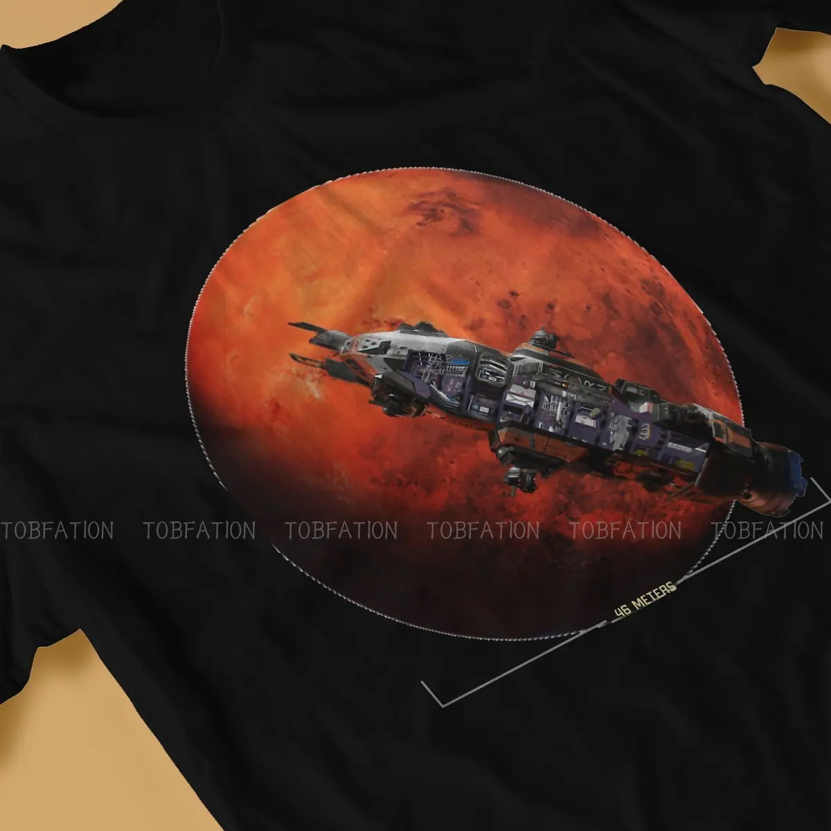 The Expanse Film Rocinante Ship Space Mars Planet T Shirt Classic Punk Summer Loose Cotton Men\'s Clothing Harajuku O-Neck TShirt