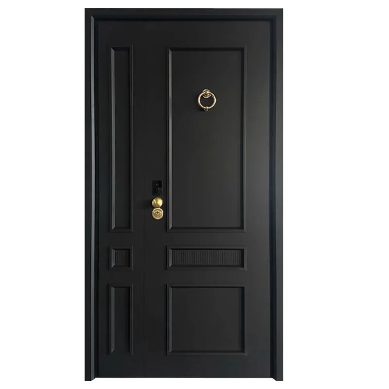 Customized French style cast aluminum door entrance door villa gate can be connected to the project wholesale explosion-proof su