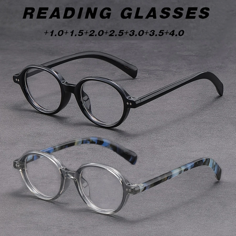 2 stücke Neue Männer Frauen Runde & Quadratischen Rahmen Boho Y2K Lesebrille Anti Blau Licht Brillen Brille Mode Presbyopie brillen