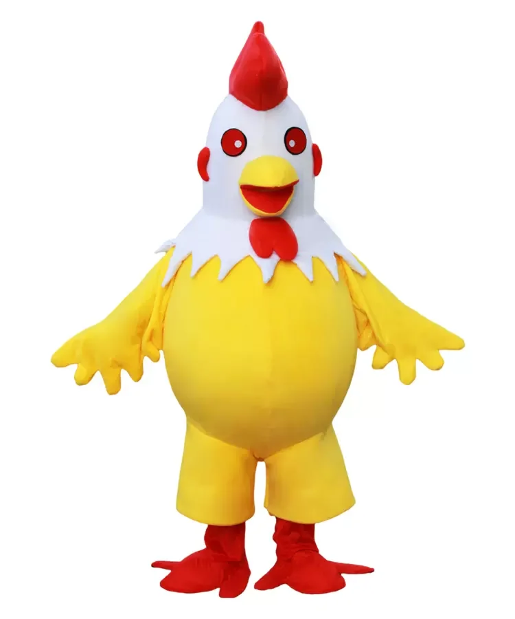 Christmas Chicken Mascot Costumes Cartoon Apparel Advertisement Costumes Halloween Birthday Party