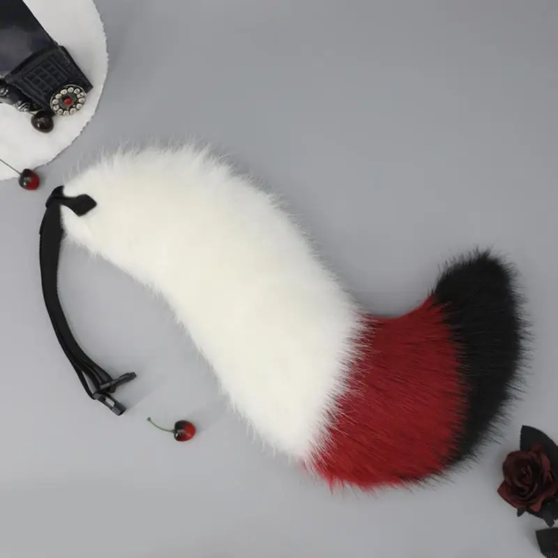 Q0KE Fox-Oren Hoofddeksels Pluche-Fox Anime Tail Halloween Fancy-Party Speelgoed voor meisjes