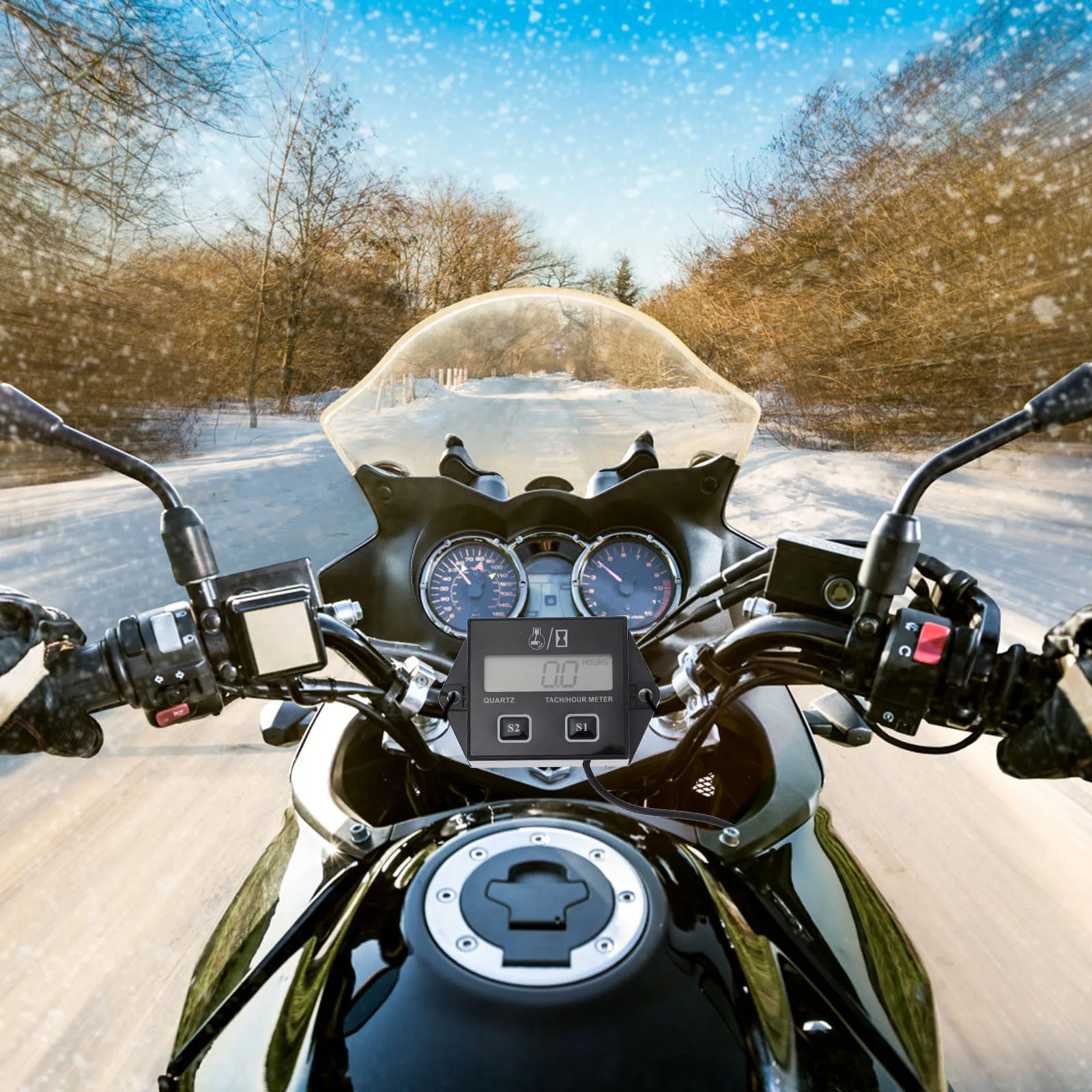 1 قطعة منشار الزيت مقياس سرعة الدوران الرقمي محرك الموقت شاشة الكريستال السائل صيانة الشاشة تذكير للدراجات النارية جزازات العشب