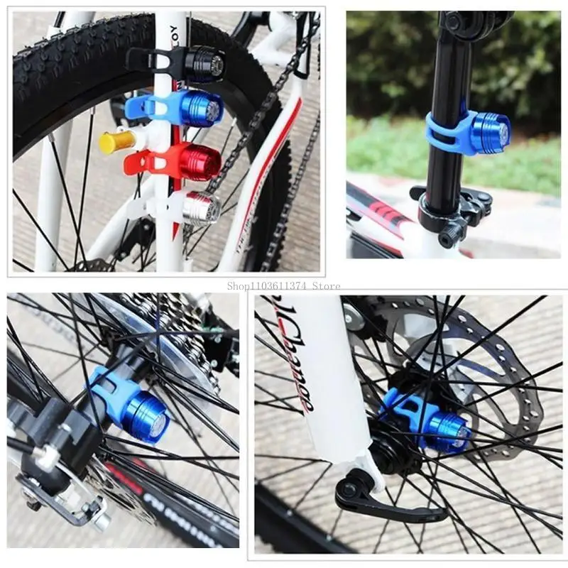 

1pc Bike Cycling Front Rear Tail Helmet Flash Light Safety Warning Lamp