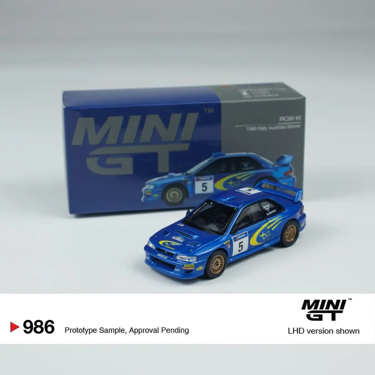 

ТСМ МИНИГТ 1:64 # 986 WRC99 1999 Победитель раллийной Австралии # 5-синяя коллекция моделей автомобилей из литого под давлением сплава, подарок
