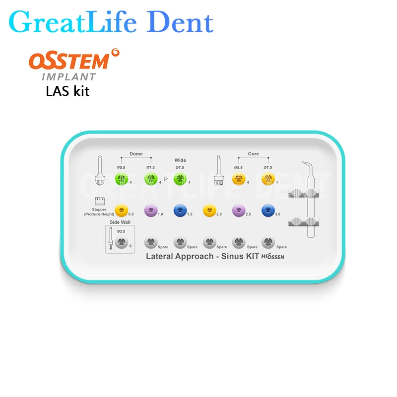 

GreatLife Dent Lateral Approach Sinus Kit Osstem LAS Kit Water Pressure Lifting Instrument Osstem LAS Kit