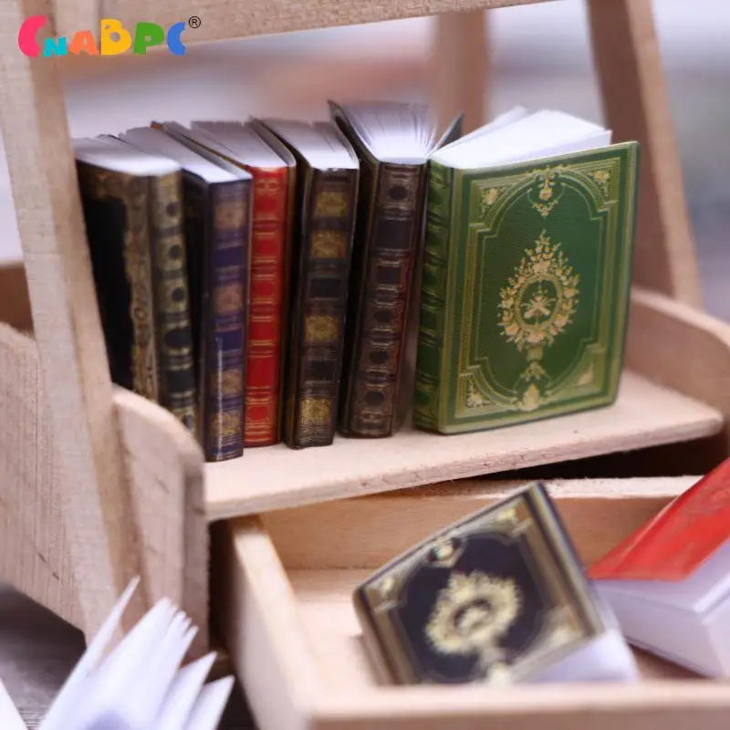 

9Pcs/set 1:12 Dollhouse Miniature Classical Book Scene Model Mini Pocket Jane Diary Accessories Toys