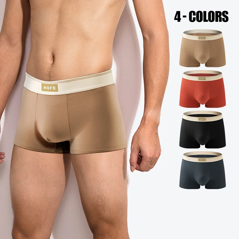 

4pcs Men's Underwear Cotton Underwear Letter Waistband Comfortable Breathable Soft Boxer Shorts Fashion Casual Sports Shorts