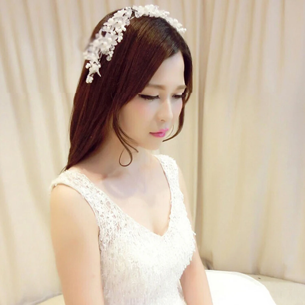 

pearl headband wedding hairband pearl flower headbands bridal hairband bridal headwear