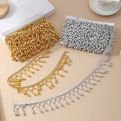 5cm Bead Fringe Trim Jewelry Accessories Height Tassels Line Diy Sequins for Clothes Silvery Pendant Decor Jewelry Parts