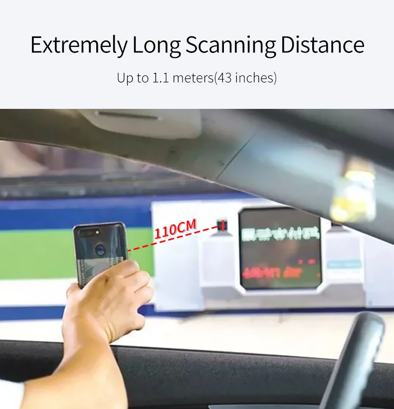 EP8200ER Extremely Long Decode Range QR 2D Barcode Scanner for Expressway Toll Station, Parking Lot System