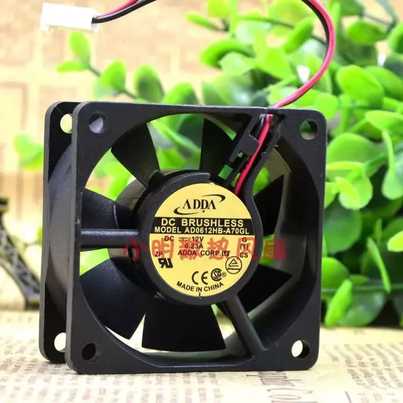 for ADDA Xiexi 6CM 6025 12V 0.23A AD0612HB-A70GL 2-wire double ball cooling fan