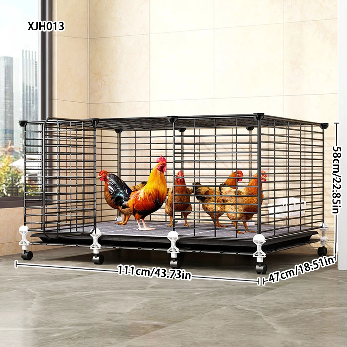 Multi-Layer Chicken Coop with Three Layers, Large and Extra-Large Size, Household Iron Cage for Raising Poultry, Goose, Duck, and Chicken Pens with