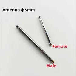 5 Section Telescopic Stainless Steel AM FM Radio Control Helicopter R/C Toys Tank Car Boat Universal Antenna