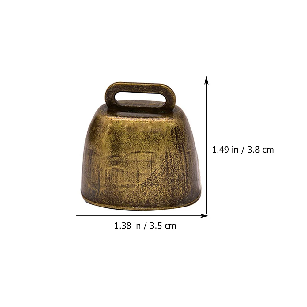 4pcs Metal Cow Bell Pendant Vintage Brass Cow Horse Bell Sheep Grazing Copper Bells Cattle Farm Loud Bell Anti Bells Campana