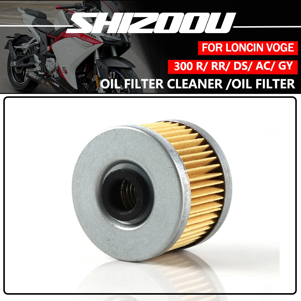 Filtro de Aceite para Motocicleta Loncin VOGE Valico 300R/RR/AC/GY/DS Rally 300 300AC 300DS LONCIN CR6 LX300-6A, Filtro de Aceite voge