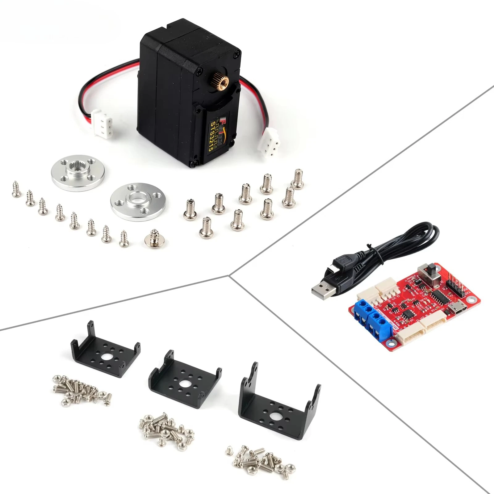 Feetech STS3215 12V 30KG High Precision Feedback Magnetic Encoding Servo RC 360 Degree Continuous Rotation Serial Bus TTL Servos