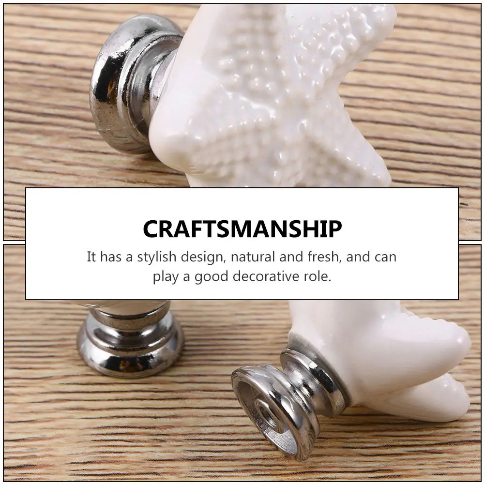 8Pcs Ceramic Cabinet Door Handles Elegant Simple Design Wide Application Strong Stable Craftsmanship for Cabinets Drawers
