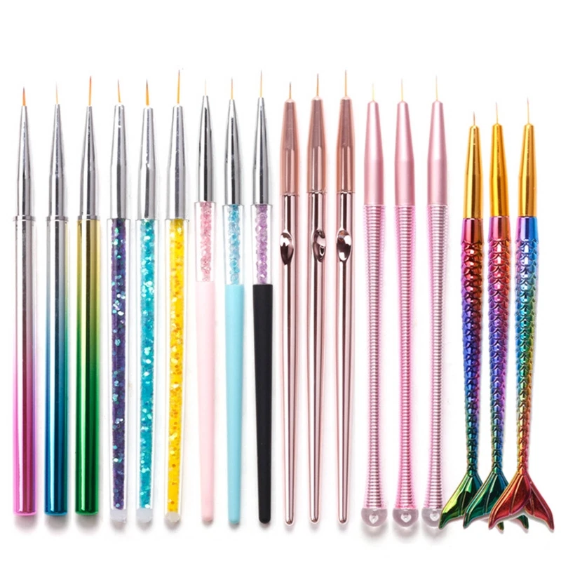 E1YE Art Liner Brushes Gel Polish Painting Art Design Brush Pen Set