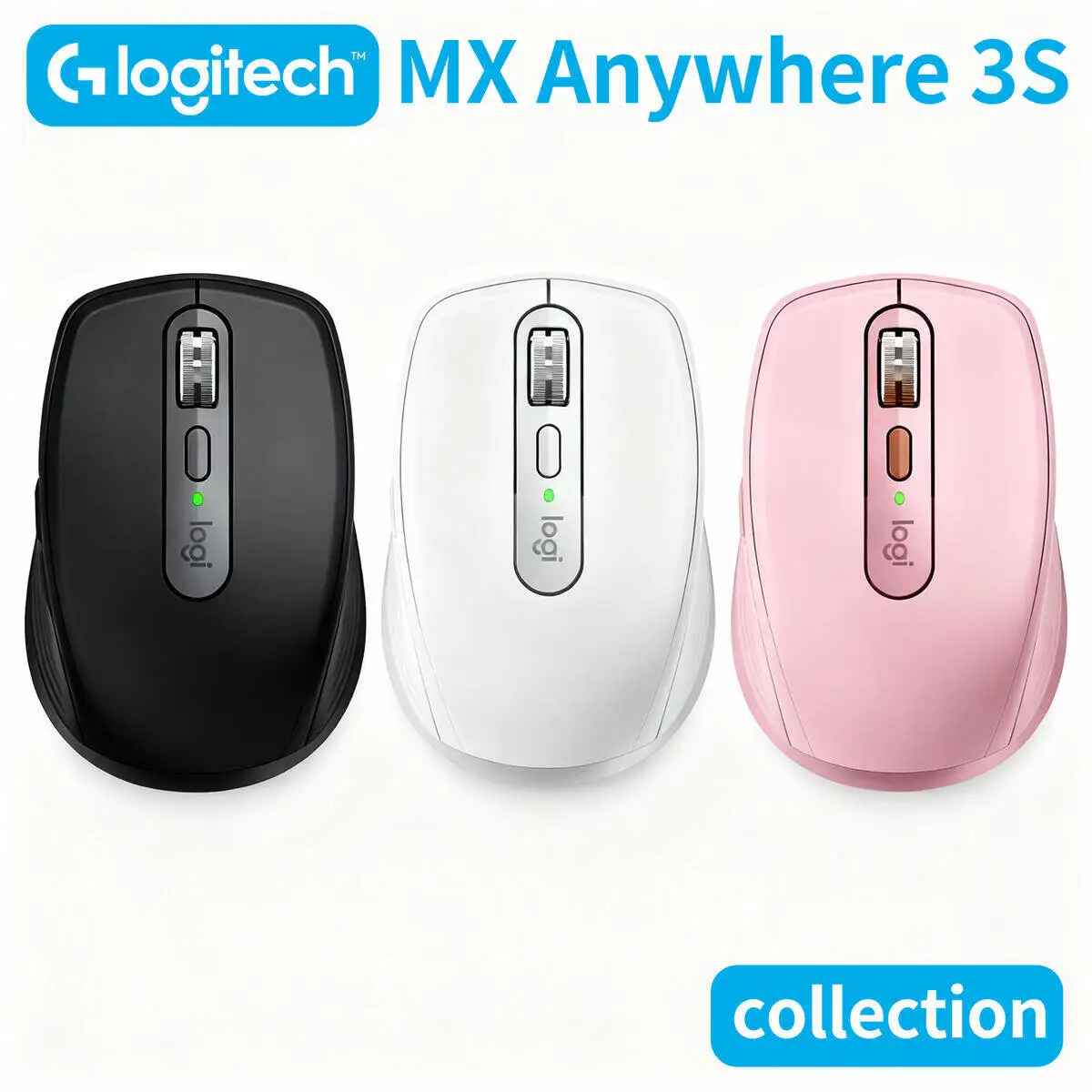 

Logitech MX Anywhere 3S Bluetooth Mouse – 3-Device Sync, Quiet Operation, Sustainable Build, Travel-Friendly