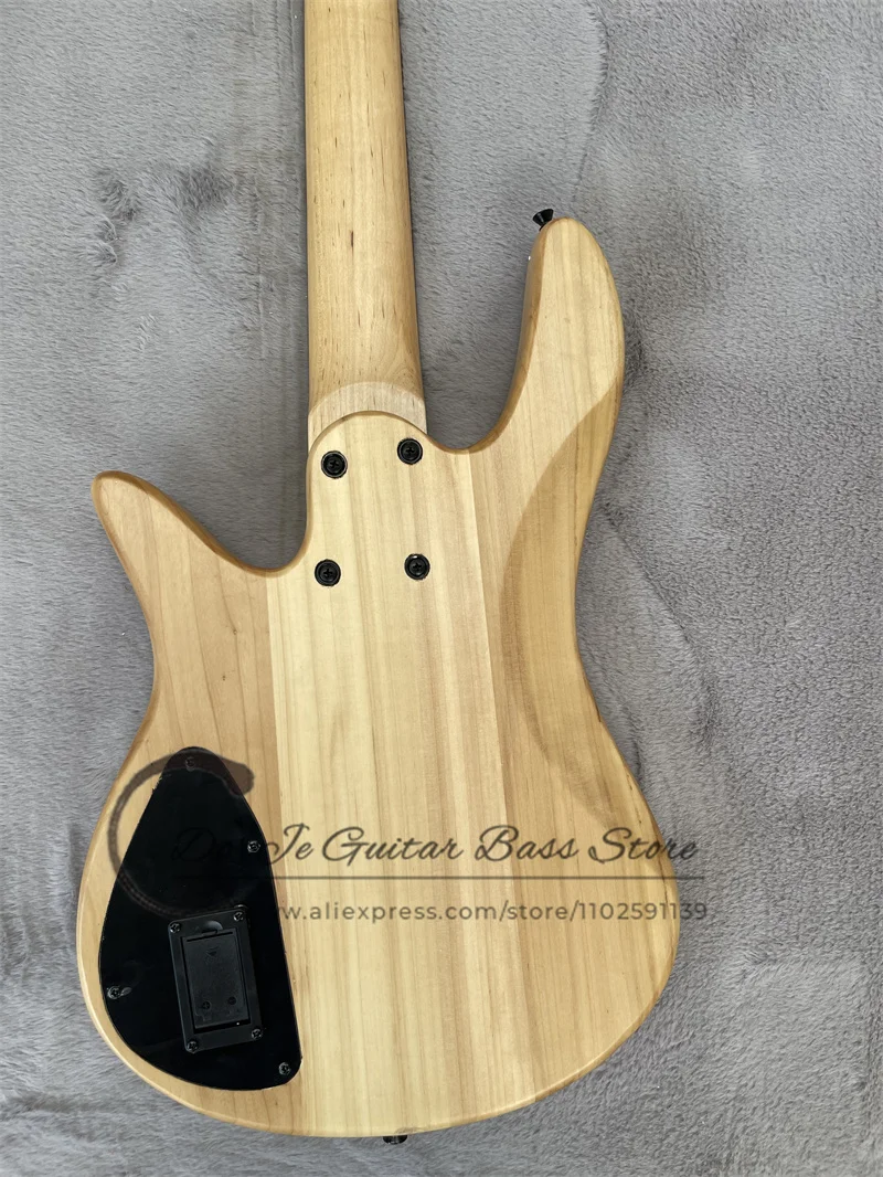 5 String Bass Guitar Taiji Yin Yang Bass Maple wood Purple Sapwood Solid Board Alder Body Maple Neck Purple Sapwood Fingerboard