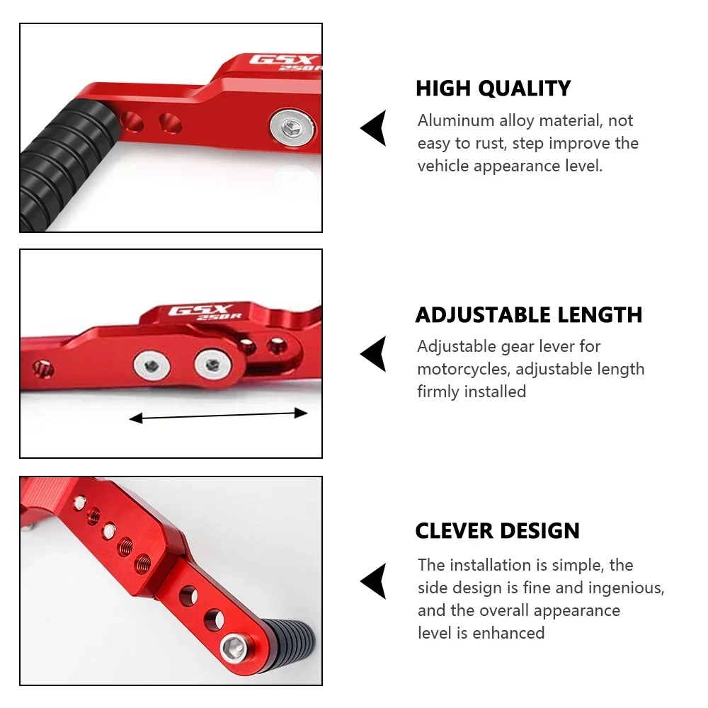 Dźwignia hamulca nożnego i para dźwigni zmiany biegów GW250 GSX250R DL250 GIXXER 150 250 Pedał CNC GIXXER 250 150 SF 250 GW250