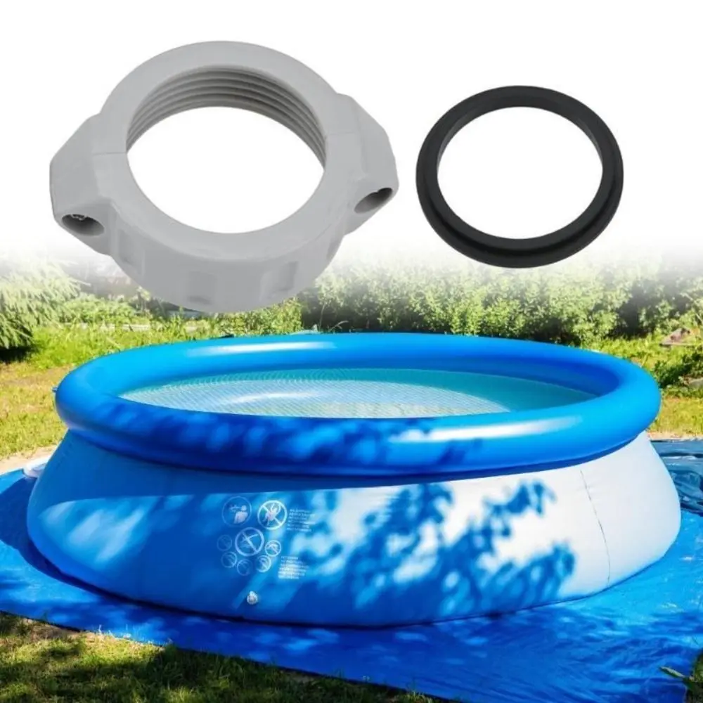 Threaded Nut Rubber Seal O Ring ABS with Washer Air Pump Nut Joint Durable Pump Coupling Replacement for P06574/P6H624